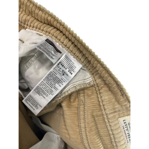 Levi's Premium Ribcage Straight Ankle Corduroy Jean Granola Wide Wale Size 26 - Picture 11 of 12